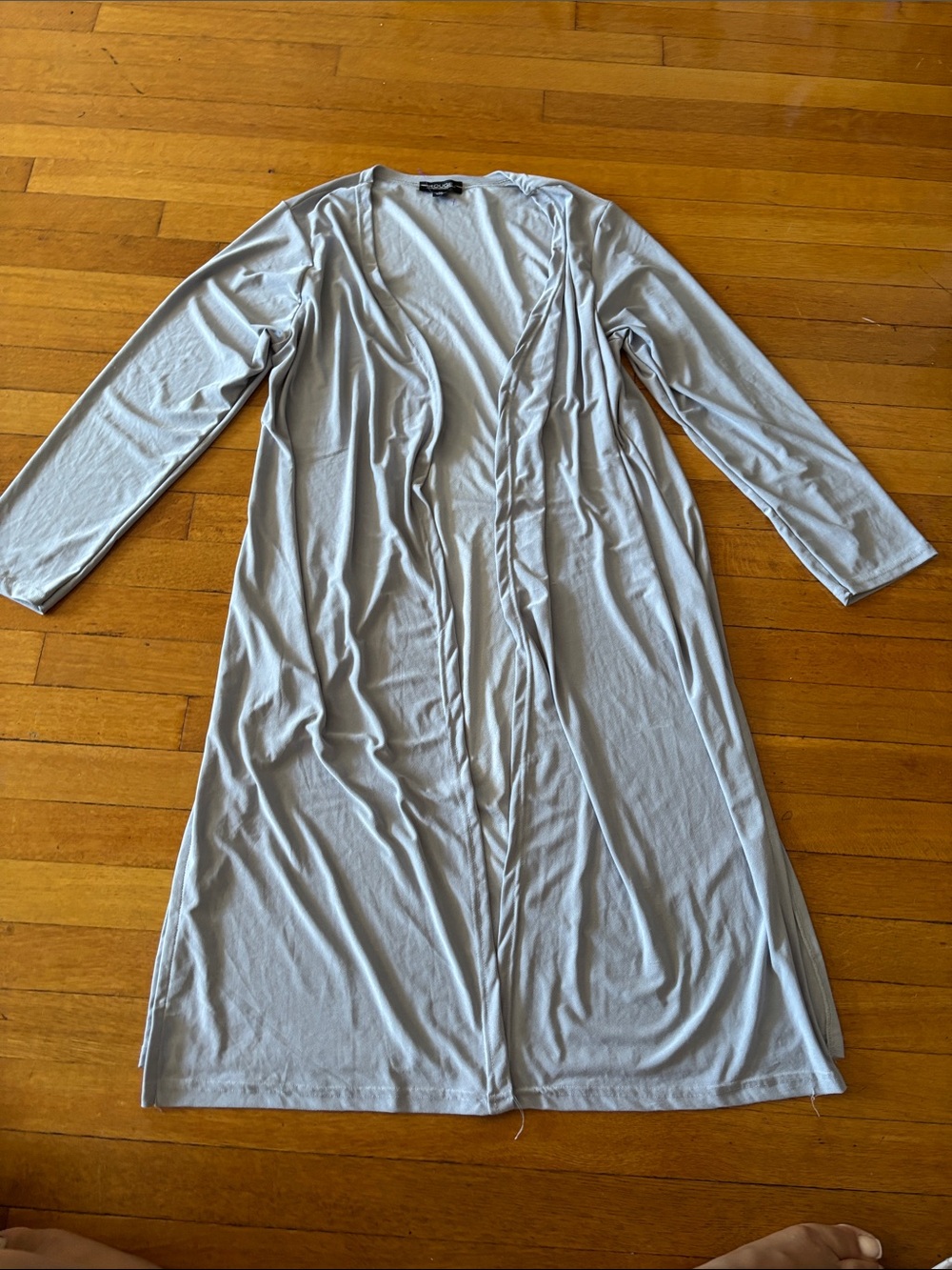 Rouge! Light Gray Long Open Cardigan